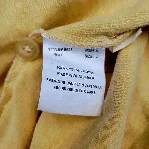 Woolrich Men's Mustard Gold Yellow Cotton Short Sleeve Polo Shirt - Picture 11 of 12